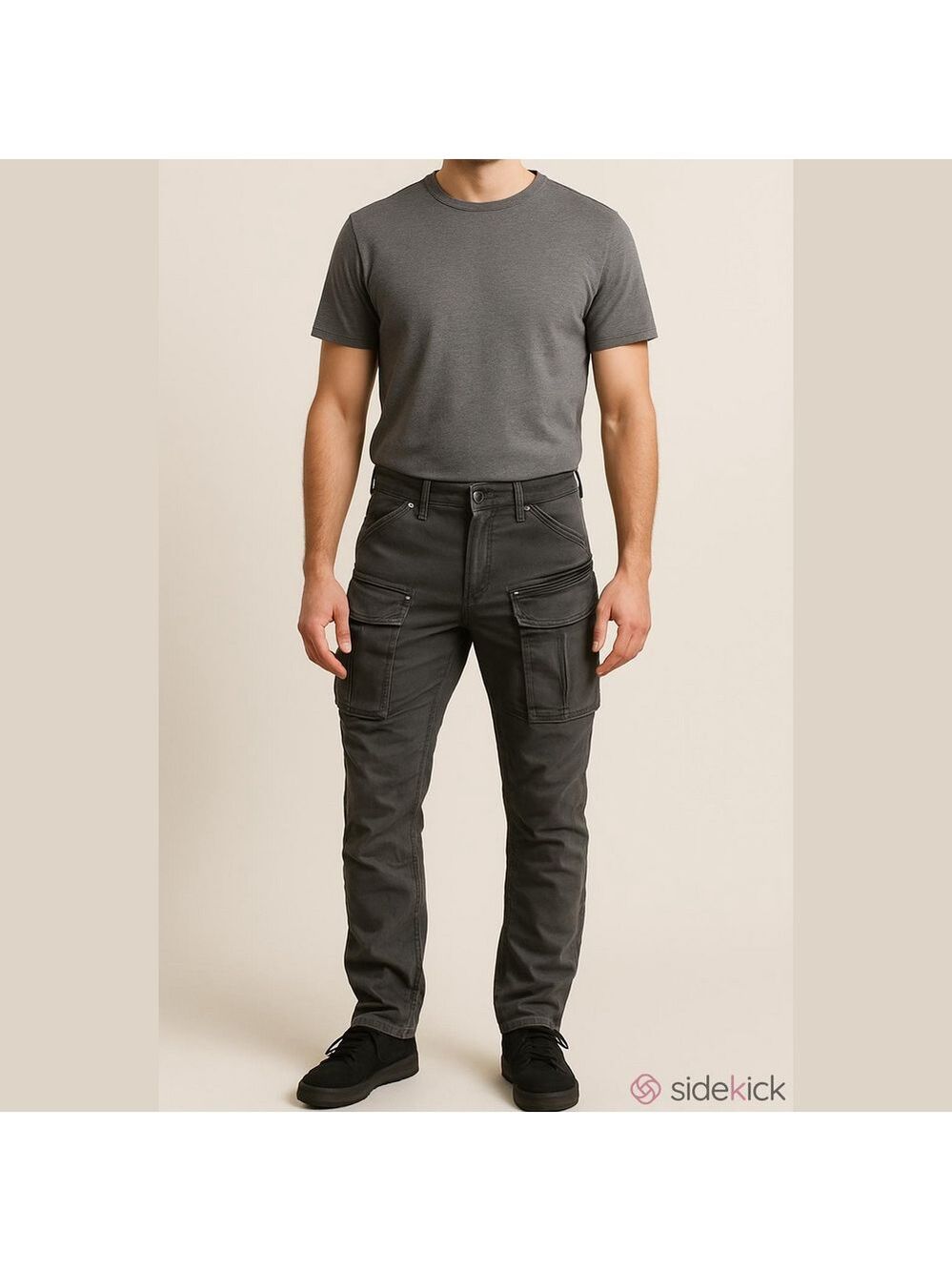 G-Star RAW Men's Gray Rovic Zip 3D Regular Tapered Cargo Pants Waist 36